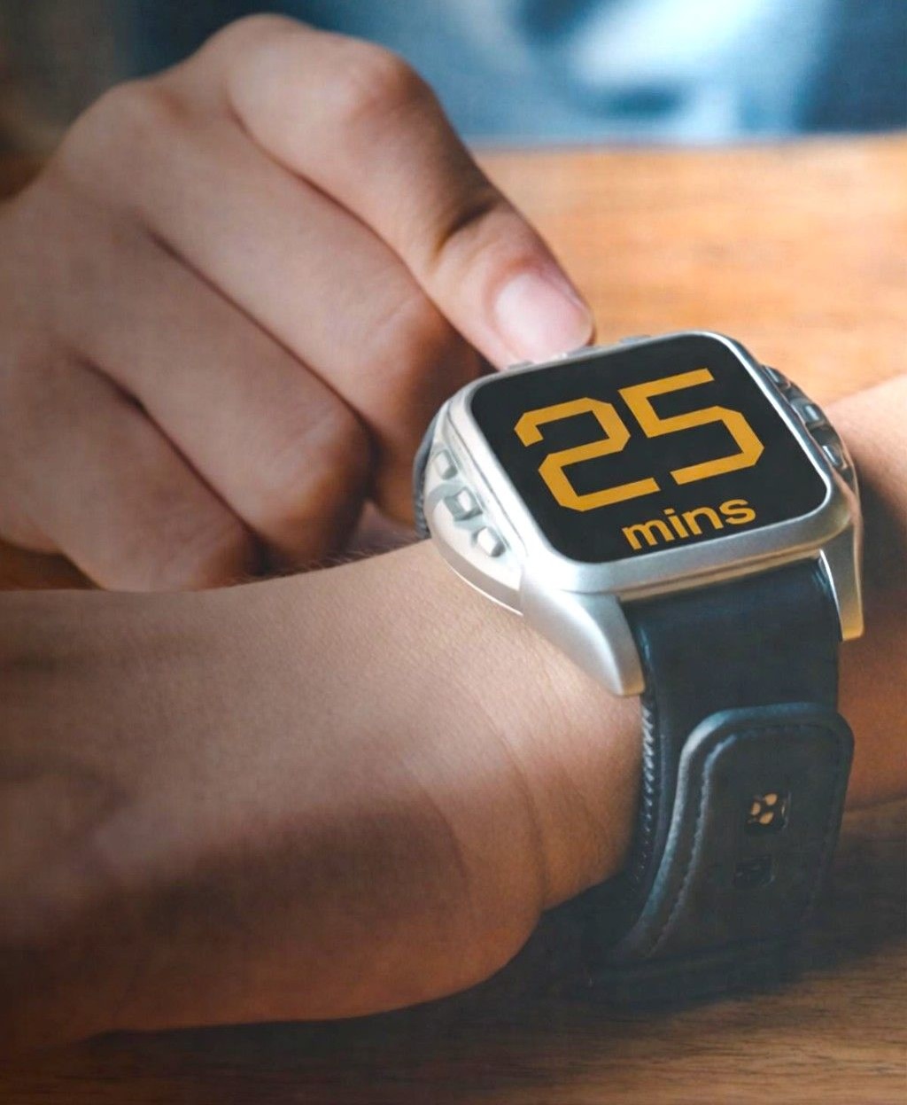 Watch showing focused 25-minute screen-free time
